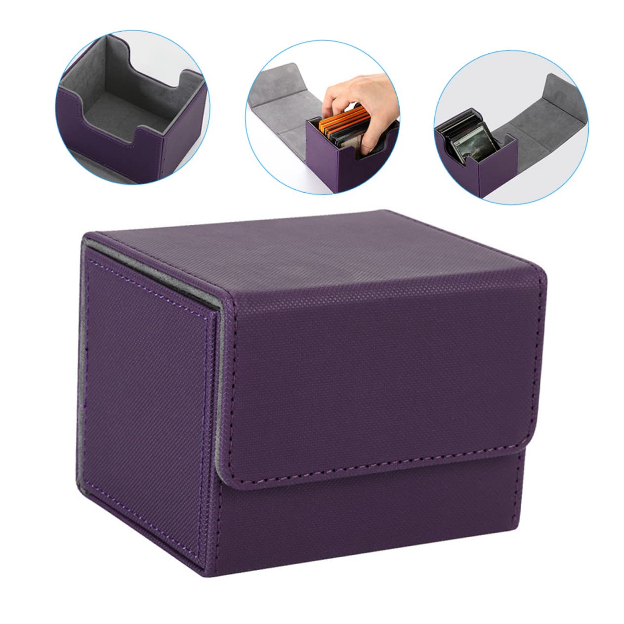 UPKOCH 2pezzi Scatola Porta Carte Collezionabili Pu Organizer Per Giochi Di Carte Design Compatto Con Scomparti Per Materiale Sicuro e Affidabile Per Appassionati Di Giochi