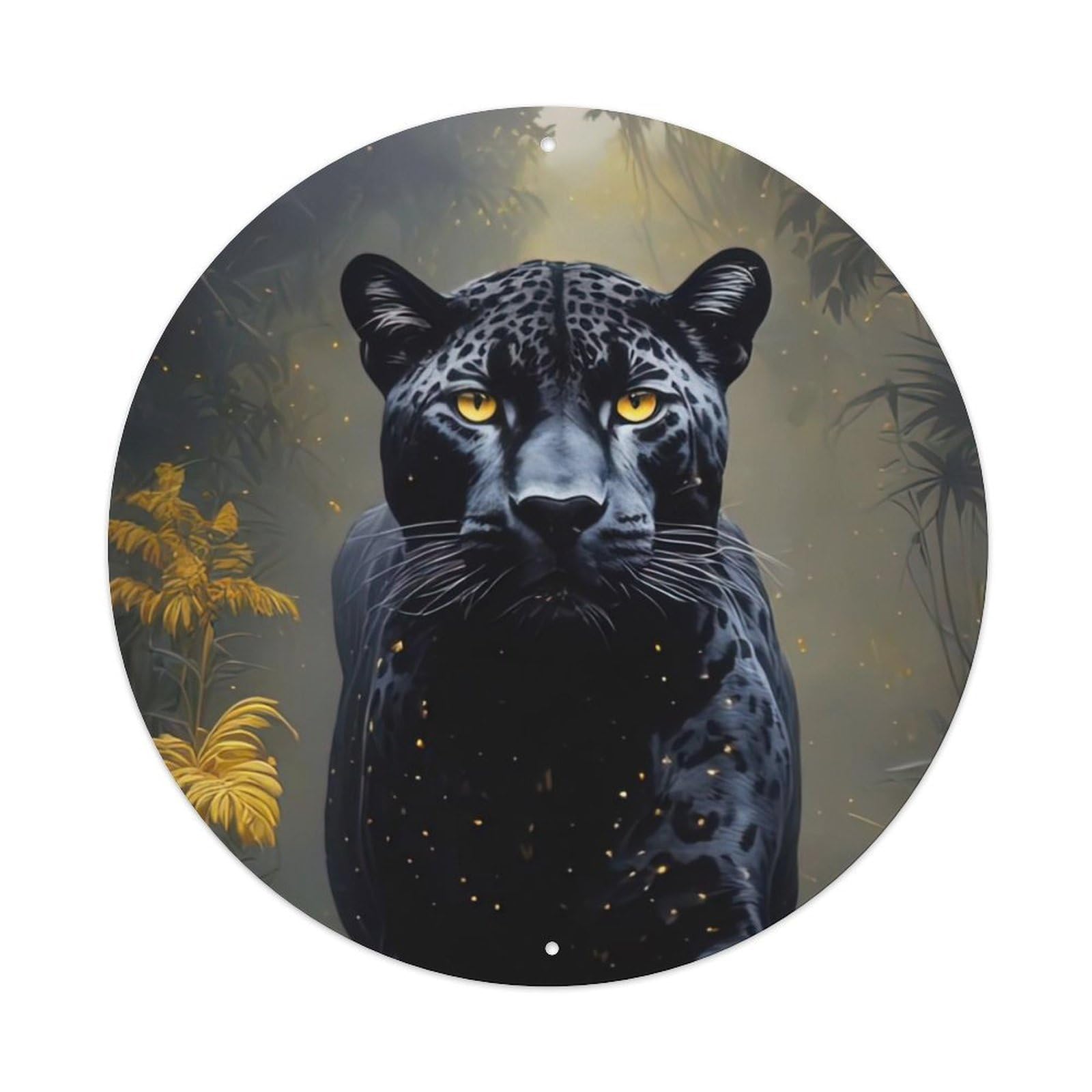 Animal Artwork Leopards in The Forest Metal Tin Sign