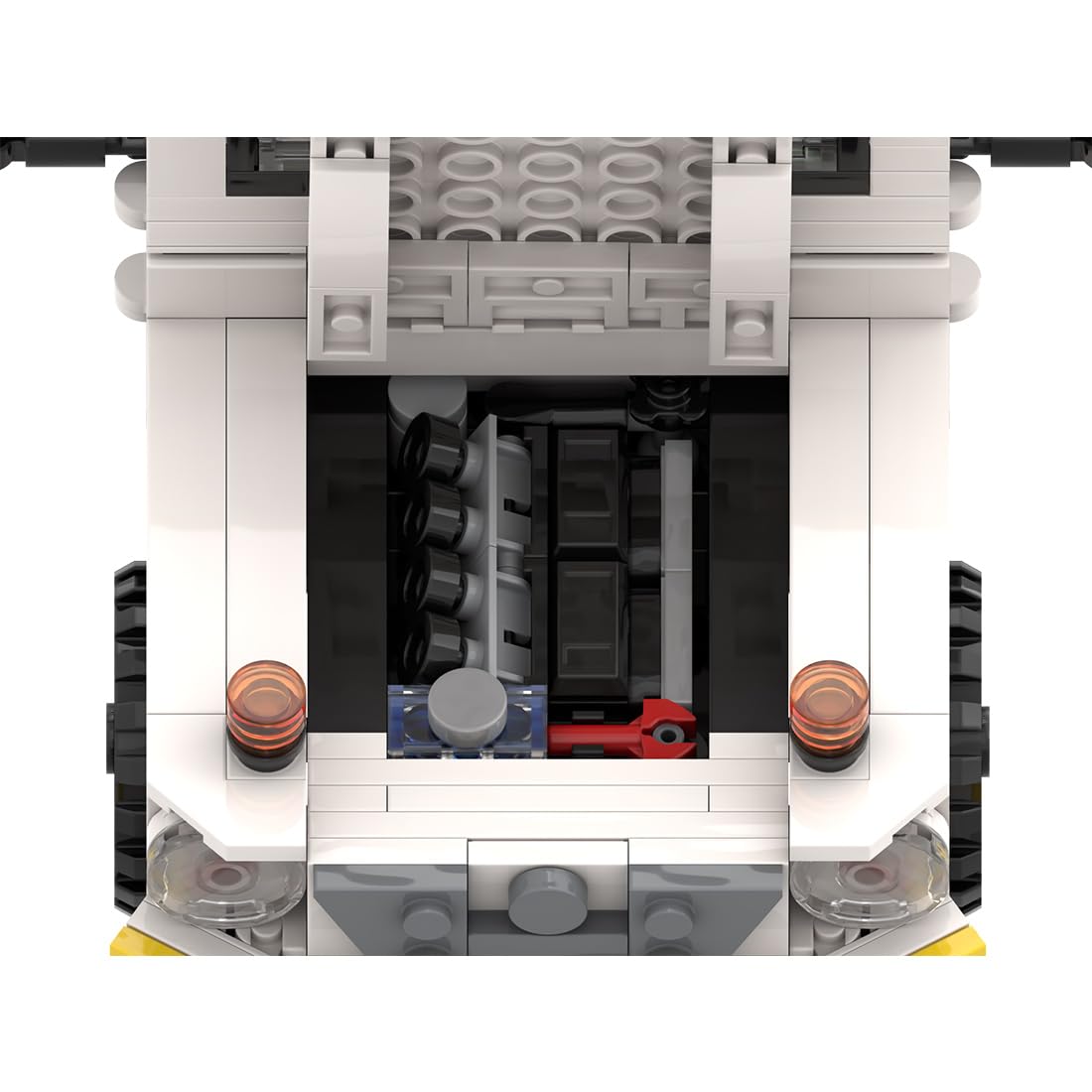 Bausteine für Flughafen Gepäckwagen, detailliertes Flughafendienstfahrzeug-Set mit Lufttank, eingezäunt, Warn- und Anzeigelichter, mechanische Geschenke für Erwachsene (936PCS)