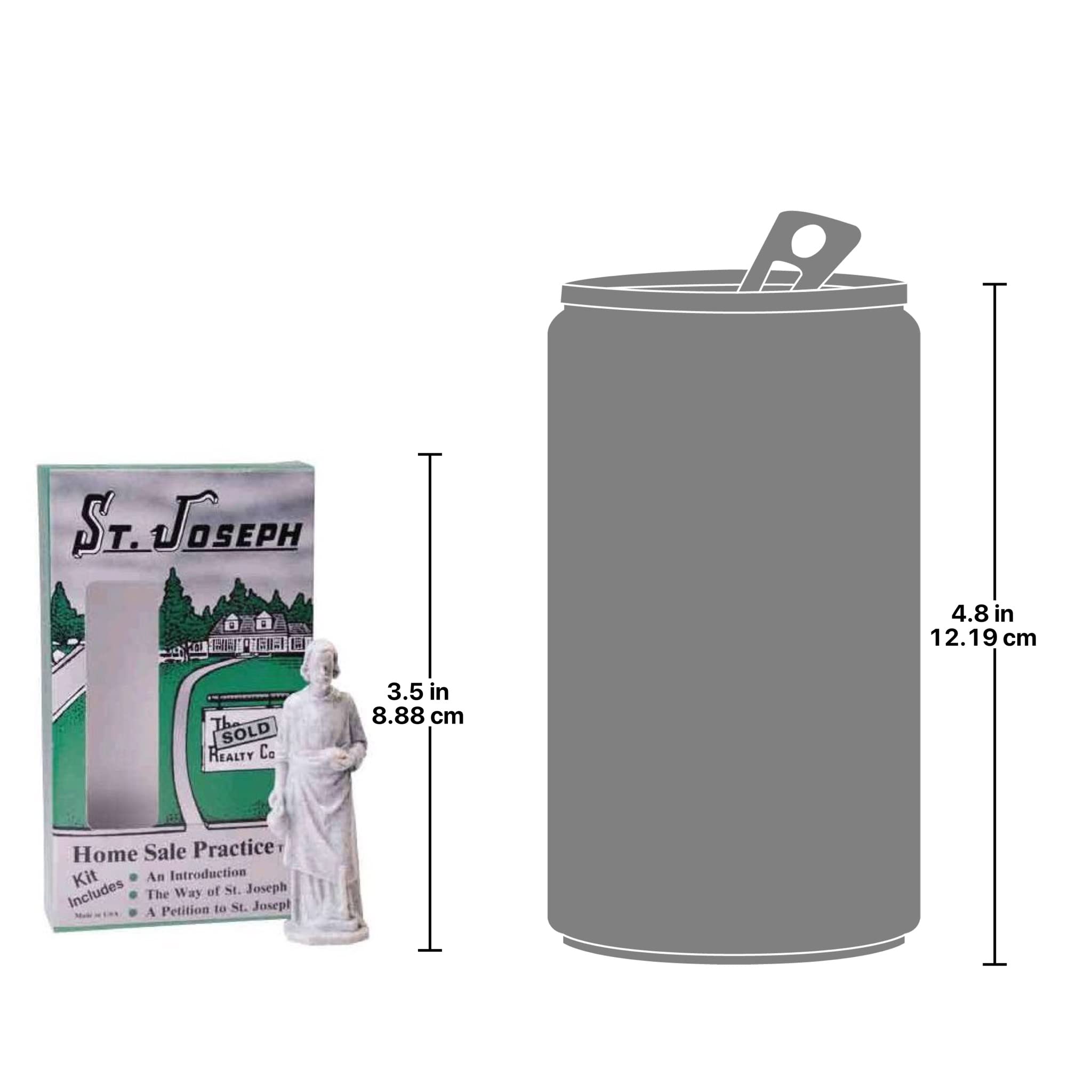 Design Toscano TW200 Joseph Patron of Home Sales Statue Real Estate Kit, 1 inches wide, 3 inches tall, Handcast Polyresin, Antique Stone Finish