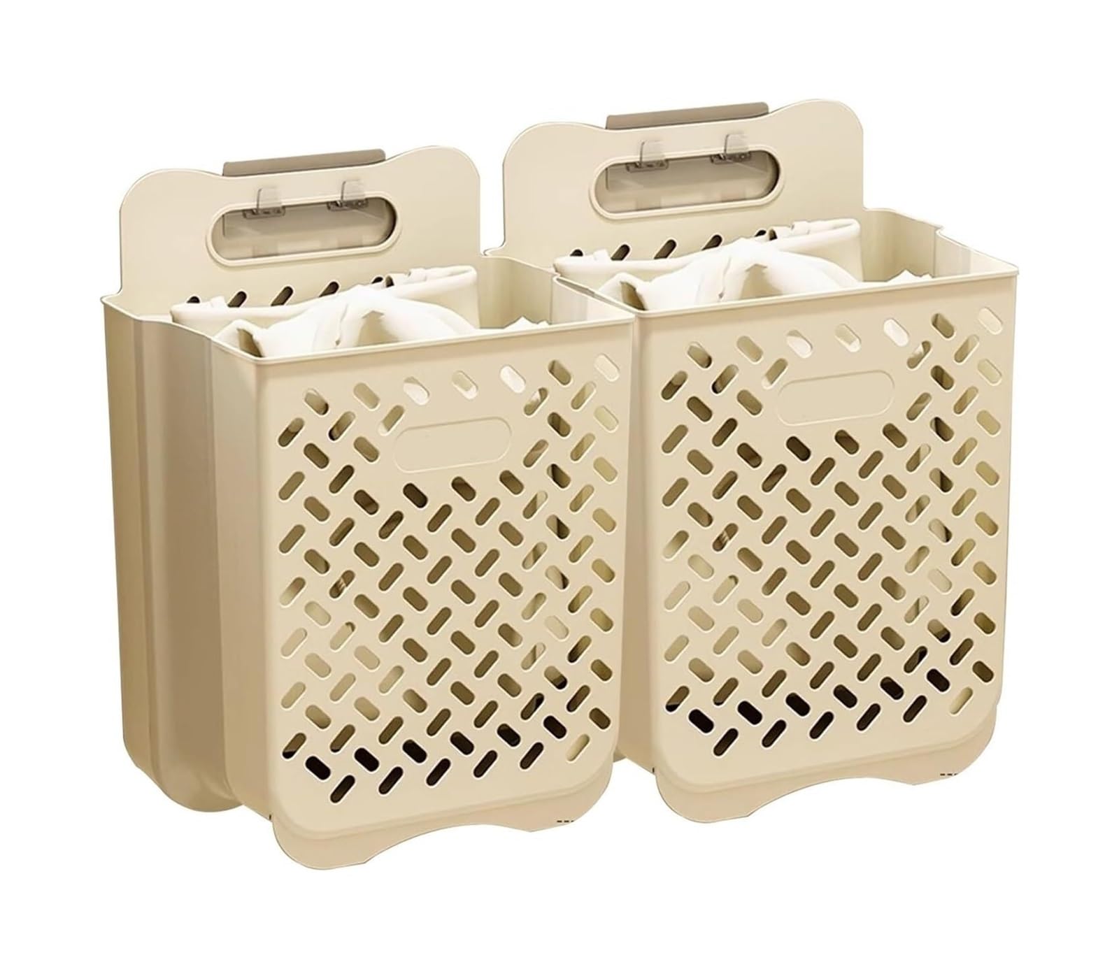 Folding dirty laundry basket, Collapsible Foldable Wall-Mounted Laundry Basket S L(L)