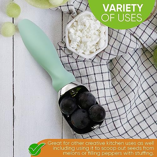 Image of Spring Chef Heavy Duty Metal Ice Cream Scoop for Kitchen, 2 Pack, Mint