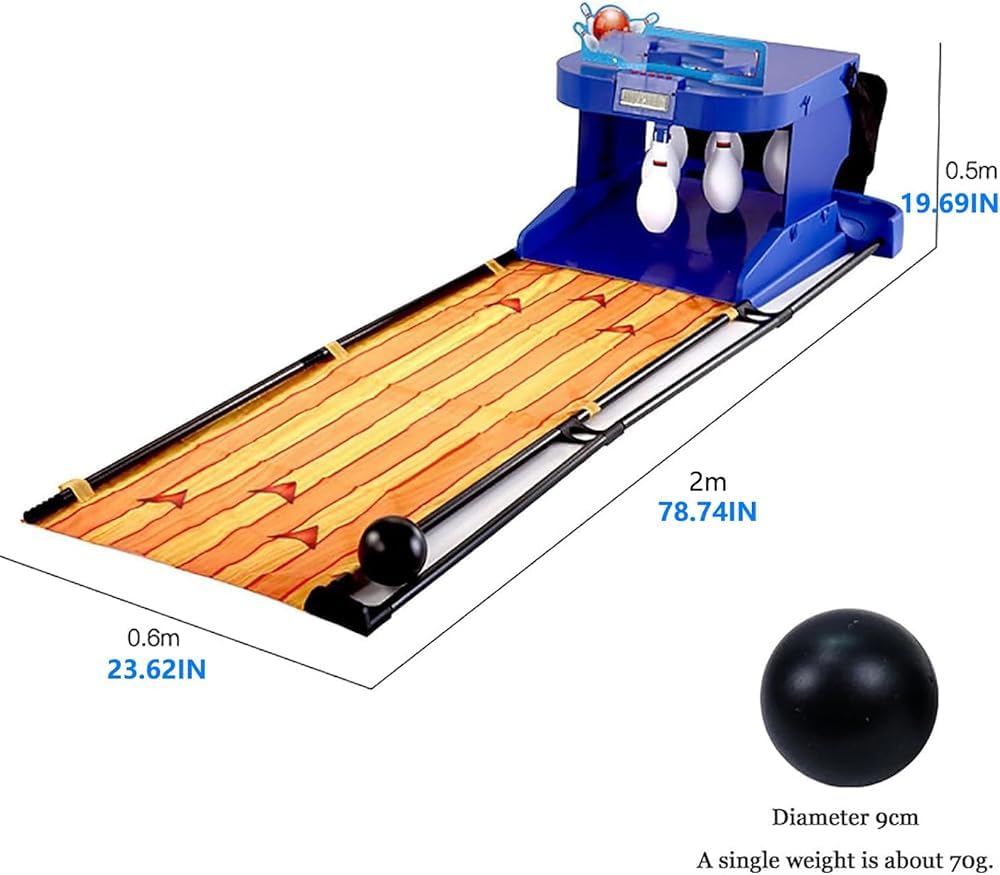Elektryczna maszyna do gry w kręgle z tablicą wyników LED, wewnętrzna konsola zręcznościowa, automatyczny reset, efekty świetlne i dźwiękowe dla zabawy rodzinnej rozrywki