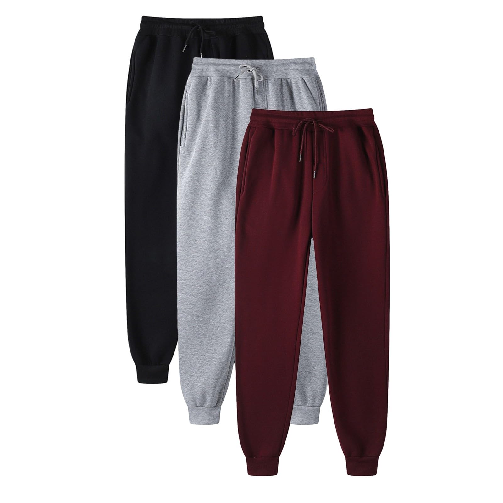 Jogginghose für Damen, locker, niedrig, leicht, elastischer Bund | Hose mit Bündchen am Knöchel, Baggy, Sportbekleidung mit Kordelzug, Jogginghose mit Taschen, für Runing, Streetwear