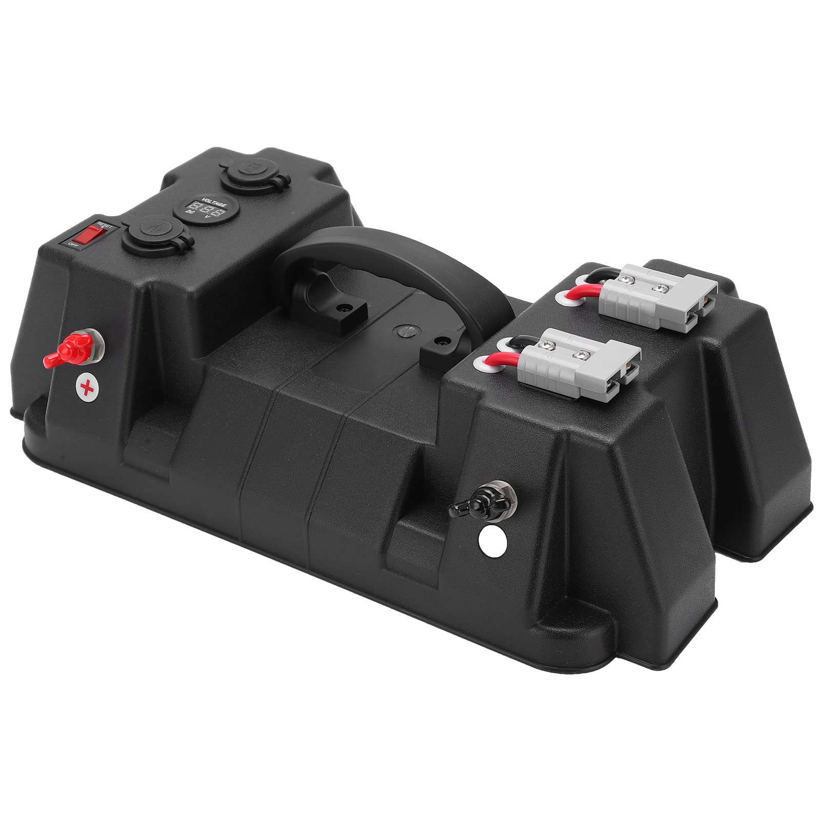 Generic Zapasowa Skrzynka na Akumulatory Centrum Zasilania z Woltomierzem i Portem USB do Samochodowego Pojazdu Kempingowego Yacht Marine Przenośna Elektrownia 12 V – Zewnętrzny Uchwyt Zaciskowy i
