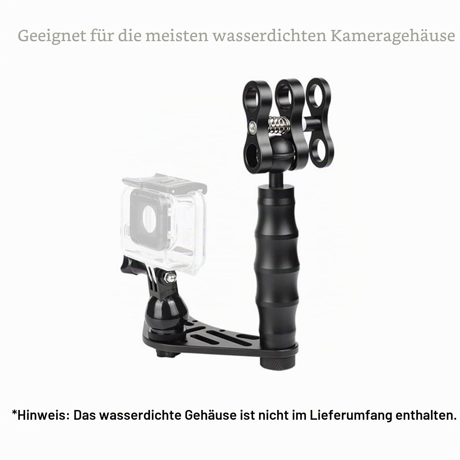 OrcaTorch H02 Kamera Tray Kit für GoPro für Unterwasserfotografie | Universeller Handgriff & Videostabilisator, für Wasserdichte Kameragehäuse, beim Tauchen