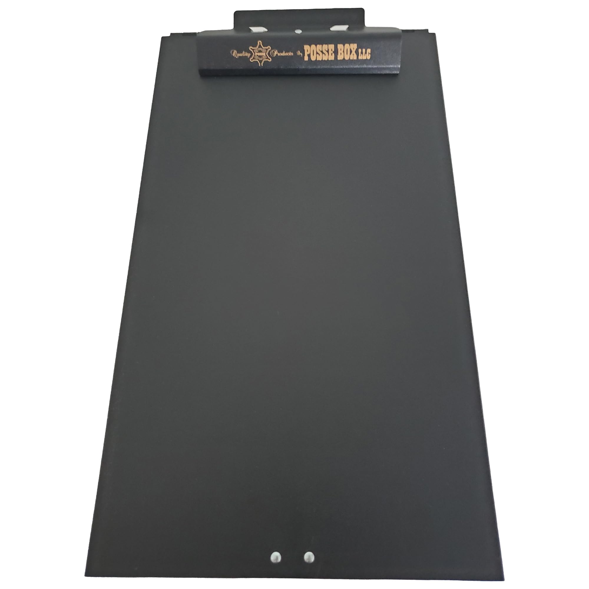 Posse Box - Untere Öffnung mit zwei Fächern, legale Größe PB-37L-BV, schwarzes Vinyl-Aluminium, 39,5 x 21,5 x 2,5 cm, Aufbewahrungs-Organizer