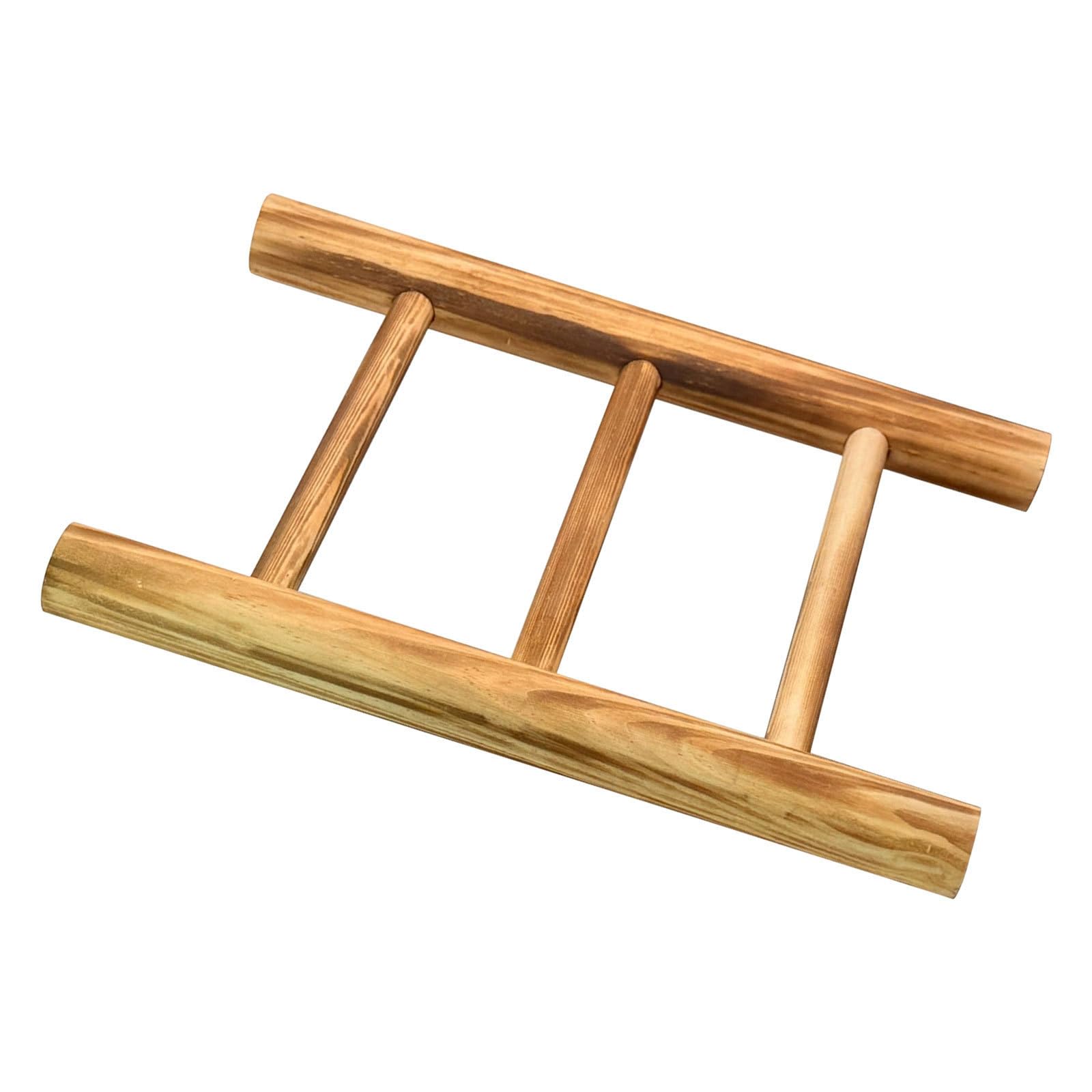 Toallero Escalera de Madera de 2 Niveles Beige Operitacx para Almacenamiento en Baño