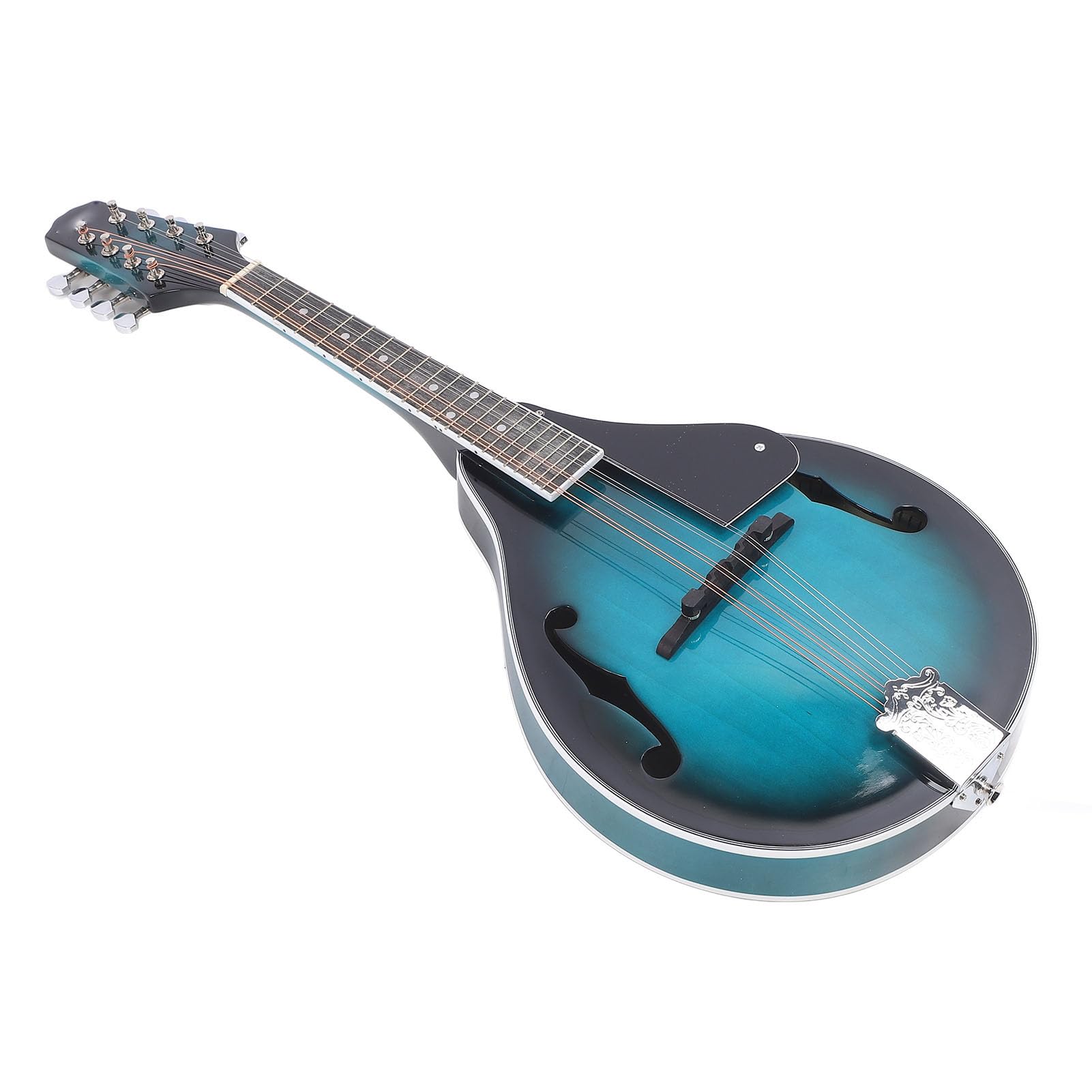 CHICIRIS Strumento per Mandolino, Performance Musicale a 8 Corde in Tiglio con Accordatore Digitale a Plettro, Corde di Ricambio, Tracolla, Custodia in Tessuto per la Pulizia
