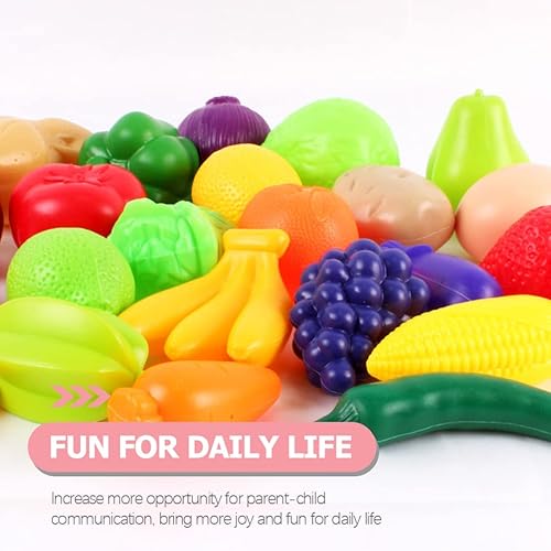 Miniatura 9 de Gadpiparty Carrito de compras de comestibles, 1 juego de carrito de compras para niños, juego con juego de simulación, alimentos, frutas, verduras,