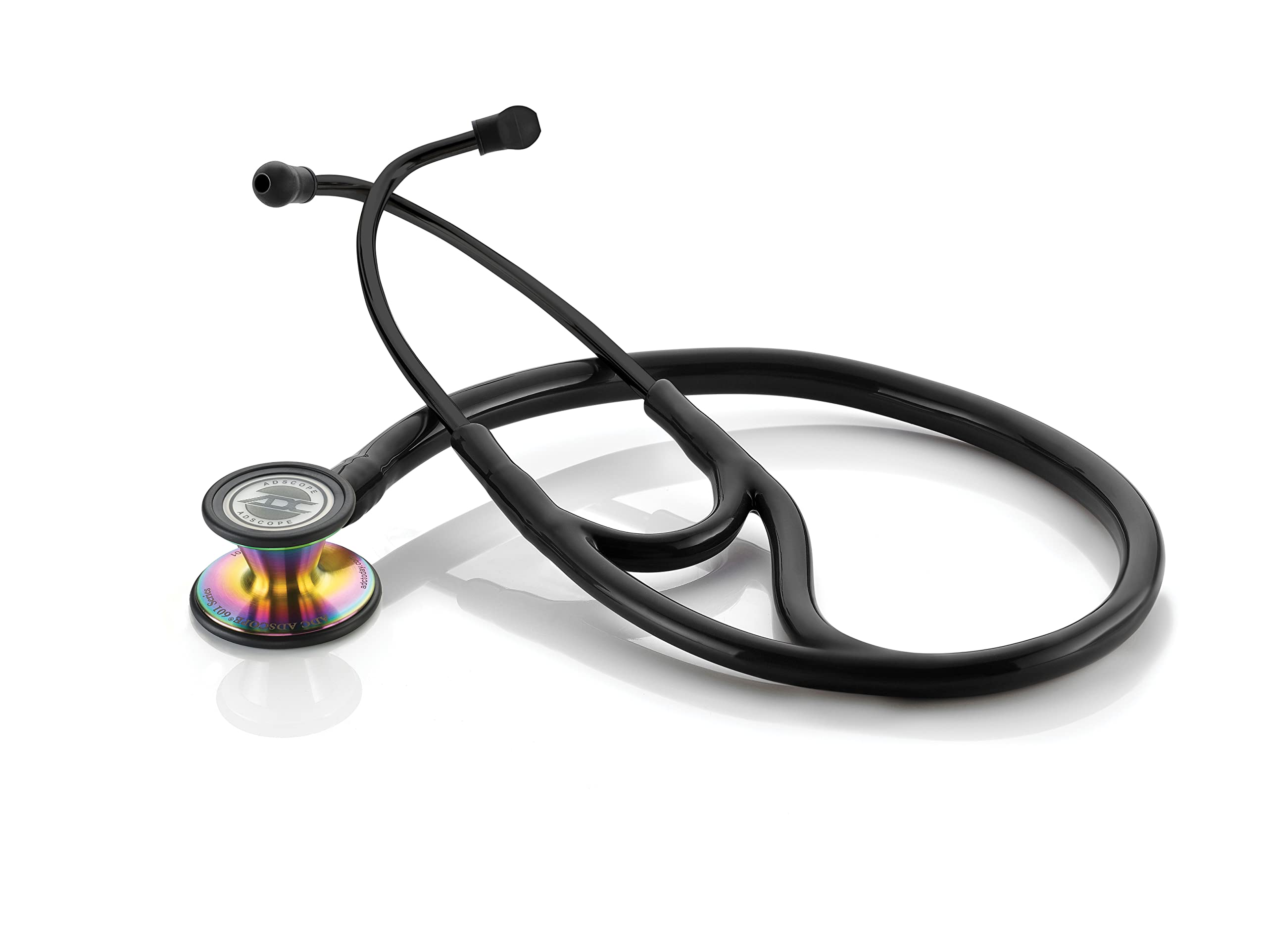 ADC Adscope 601 Convertible Cardiology Stethoscope with Tunable AFD Technology, Adult Diaphragm and Adult Bell or Pediatric Diaphragm, 28 inch Length, Iridescent Tactical