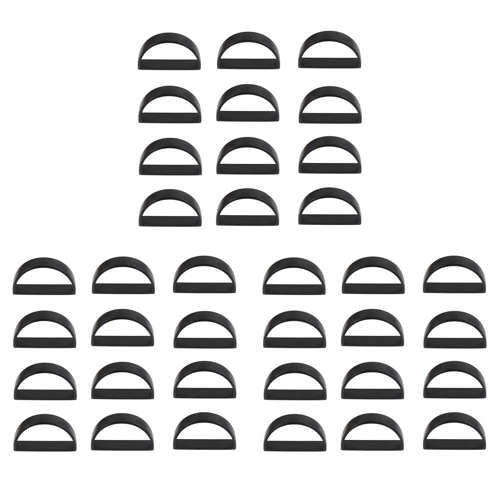 Hndhbfgrt Napkin Rings of 36,Napkin Rings Decor for Valentine,Mother'S Day,Thanksgiving,Christmas,Anniversary Dinners Black