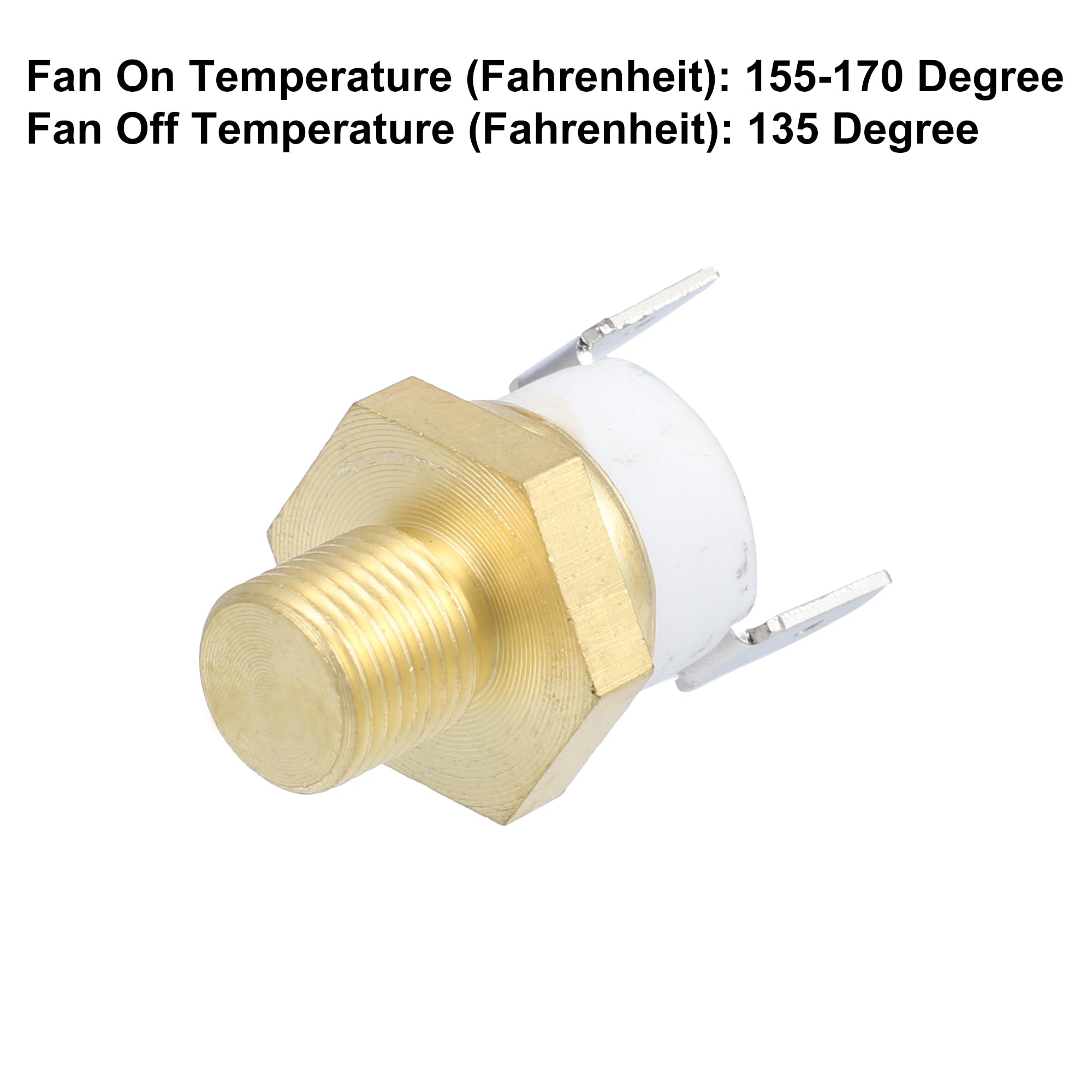 X AUTOHAUX Interrupteur Thermique Ventilateur 1/8 NPT – Active à 190°F (88°C) / Éteint à 175°F (79°C) – Pour Radiateur Voiture, Moteur, Refroidissement