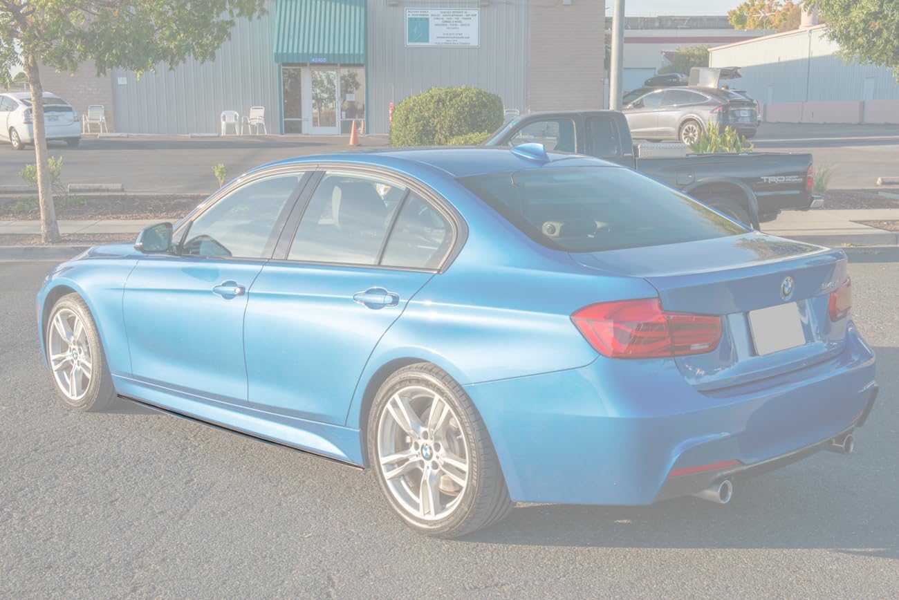 Replacement for 2012-2018 BMW F30 F31 3-Series M-Sport Models | M Performance Style Carbon Fiber Side Skirts Rocker Panels Extension