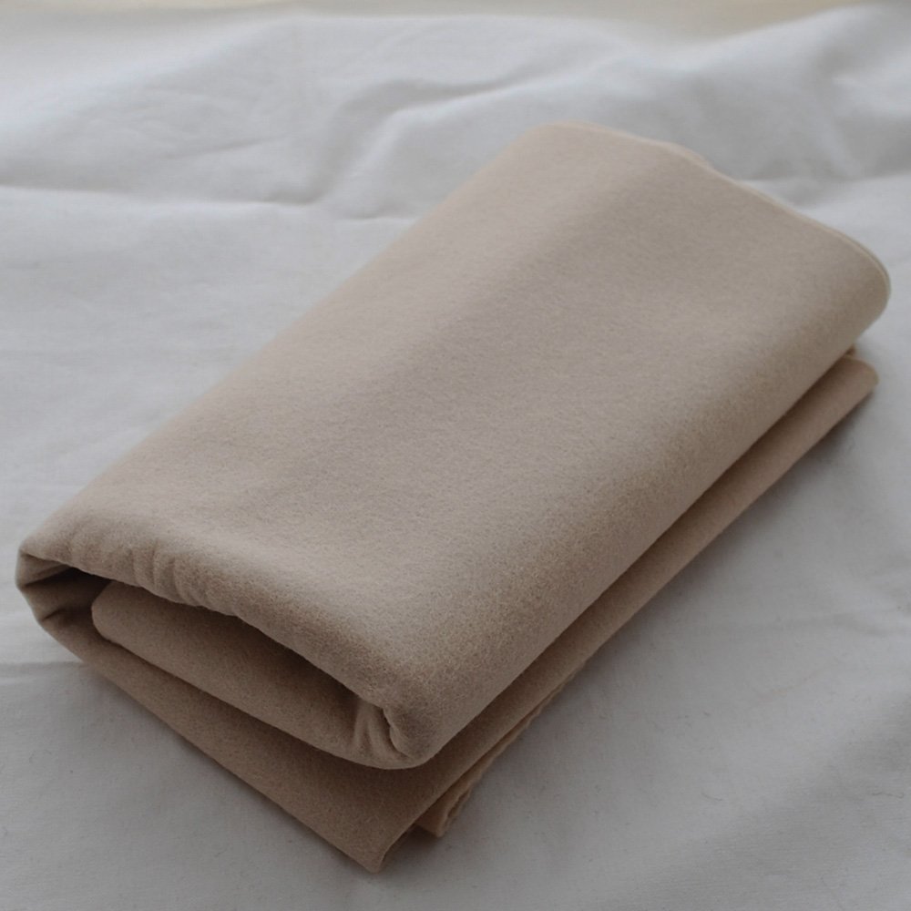 Oriental Direct Light Latte 100% Pure Wool Felt Fabric - 1Mm Thick - 40Cm X 50Cm