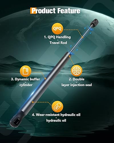 Vista 166 de SCITOO PM1017 - Soportes de elevación de 17.8 pulgadas para Hyundai Santa Fe 2007-2012 trasero izquierdo y derecho Liftgate Shock Struts 2pcs