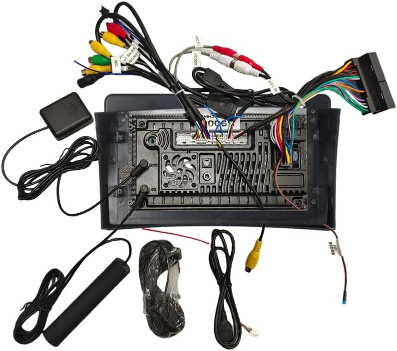 Included components and wiring harness for the car stereo
