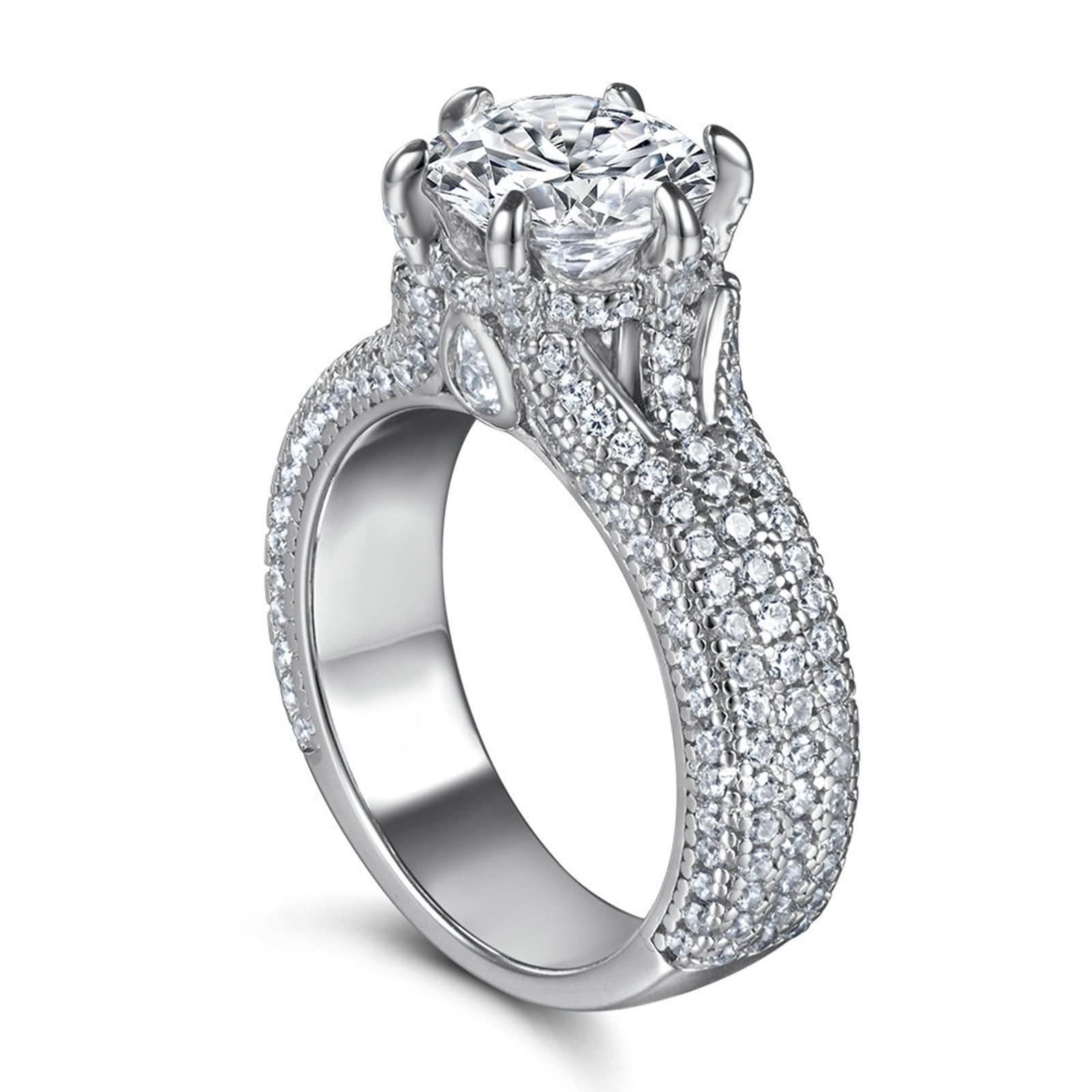 Anello in argento 925 da donna, regalo per ragazza, in argento Sterling per San Valentino, anniversario