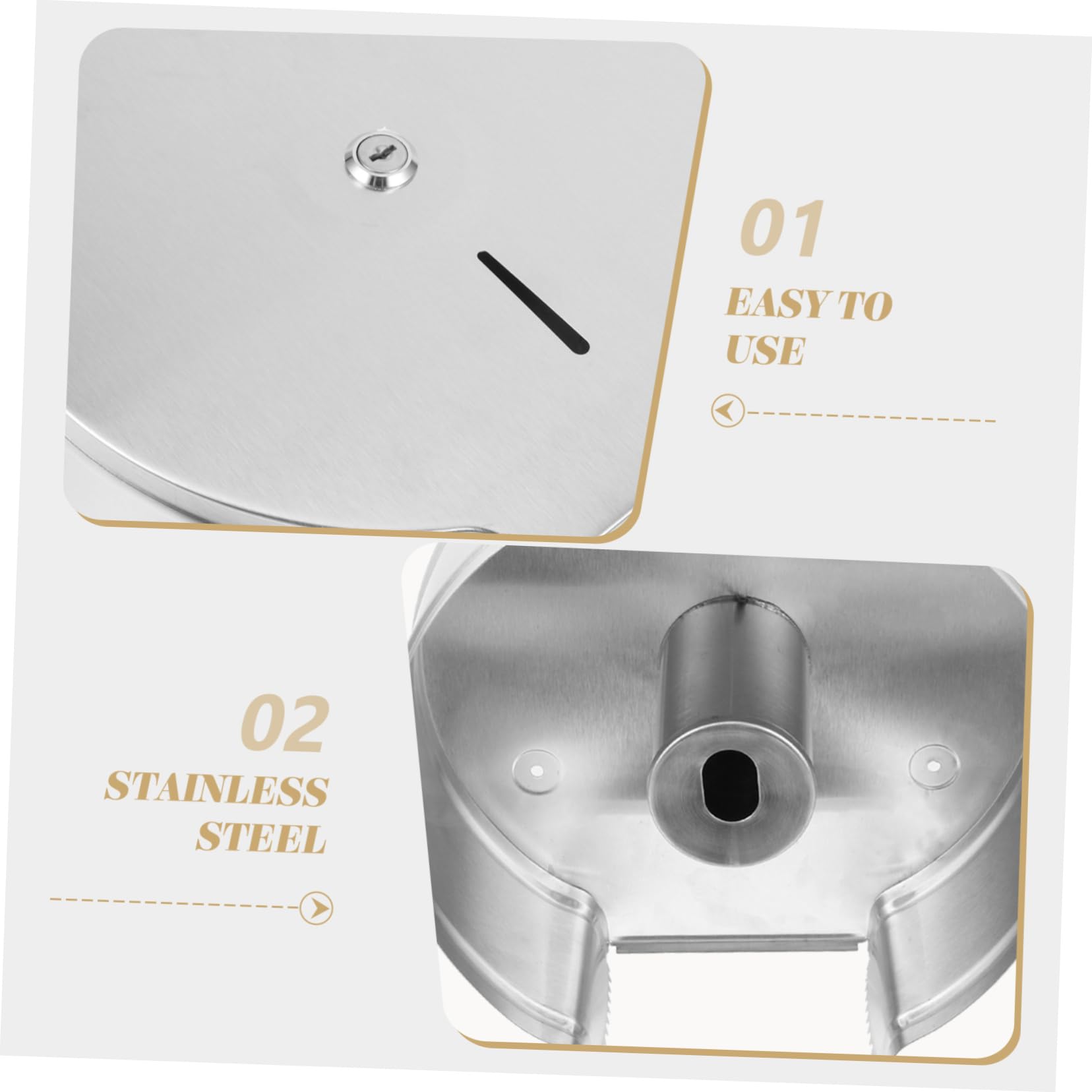 Artibetter Portarrollos Papel Higiénico Acero Inoxidable Resistente Montado Pared Moderno Diseño para Baño y Cocina Soporte Duradero Sin Deformación Fácil Instalación