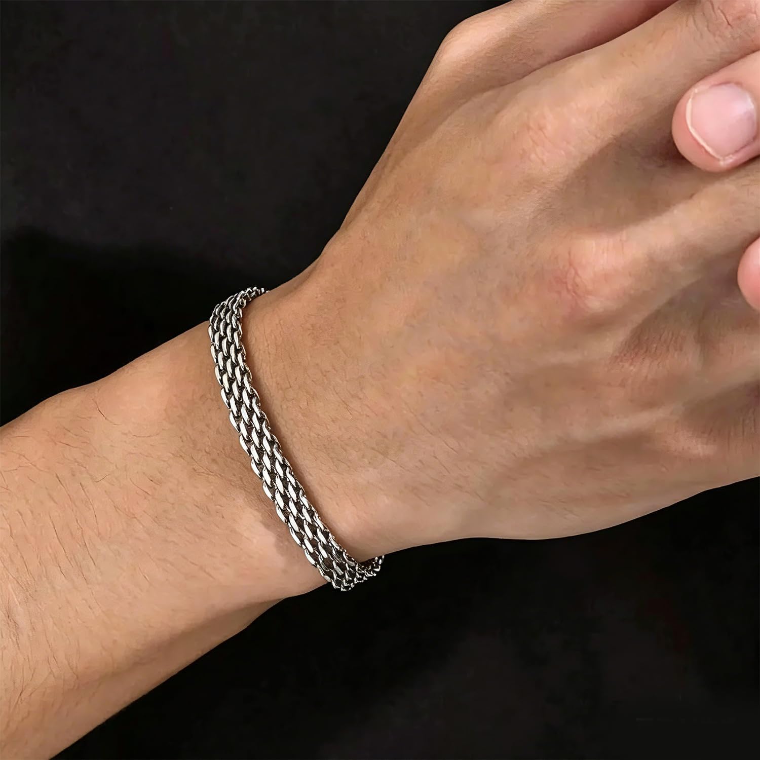 925 Sterling Silver Bracelets for Women Men Dainty Silver 5mm 6.5-8 Inches Link Chain Bracelet Jewelry