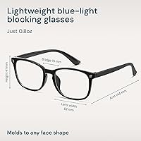 Vista 4 de Blue Light Blocking Glasses - Fashion Square Eyeglasses, Anti UV Ray Computer Gaming Glasses Blue Blockers for Women/Men