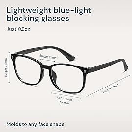 Gaoye Blue Light Blocking Glasses - Fashion Square Eyeglasses, Anti UV Ray Computer Gaming Glasses Blue Blockers for Women/Men
