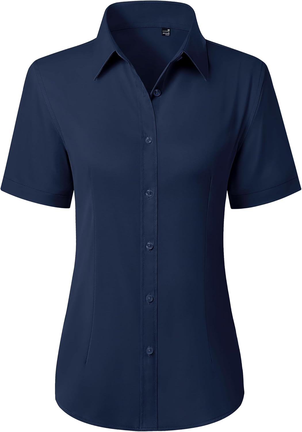 siliteelon Button Down Shirts for Women Stain Shield Short Sleeve Dress Shirt Wrinkle Free Work Business Office Blouses