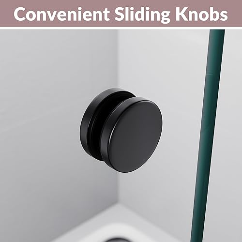 Miniatura 25 de ELEGANT 58.5-60 pulgadas de ancho x 57 3/8 pulgadas de alto, puertas corredizas de vidrio para bañera, puerta de ducha semi-sin marco con vidrio