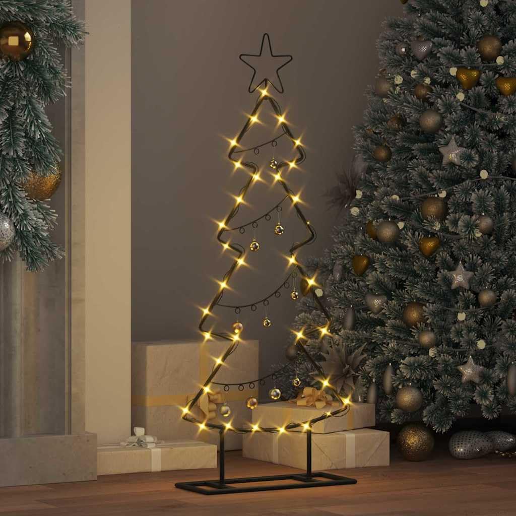 Albero di Natale in Metallo Nero 90,5 cm Acciaio