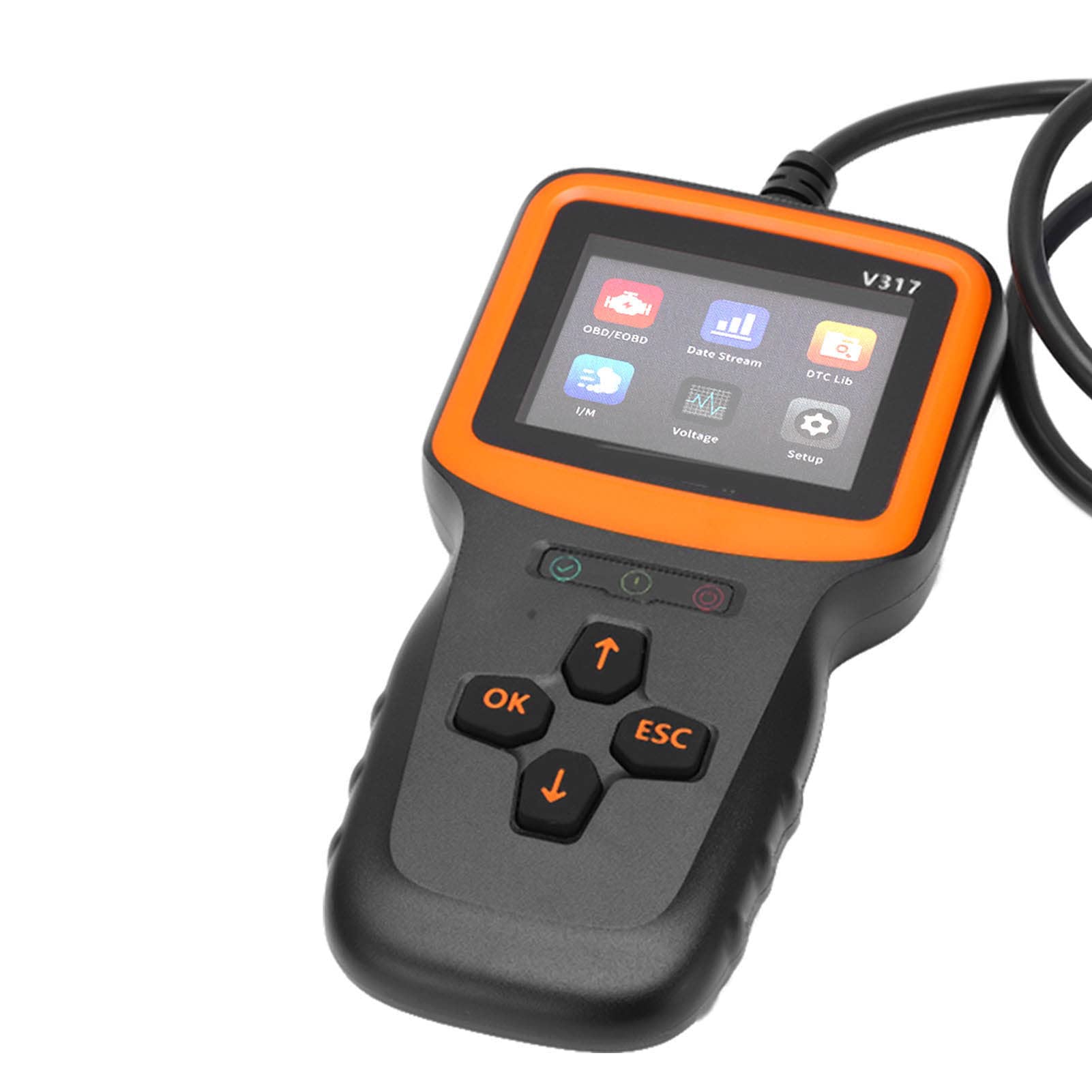 Skaner diagnostyczny XTevu obdii V317 V1.5 skaner obd2 DC9-16V wyświetlacz ABS czytnik kodów usterek narzędzie analizujące dla pojazdów skaner samochodowy obd2