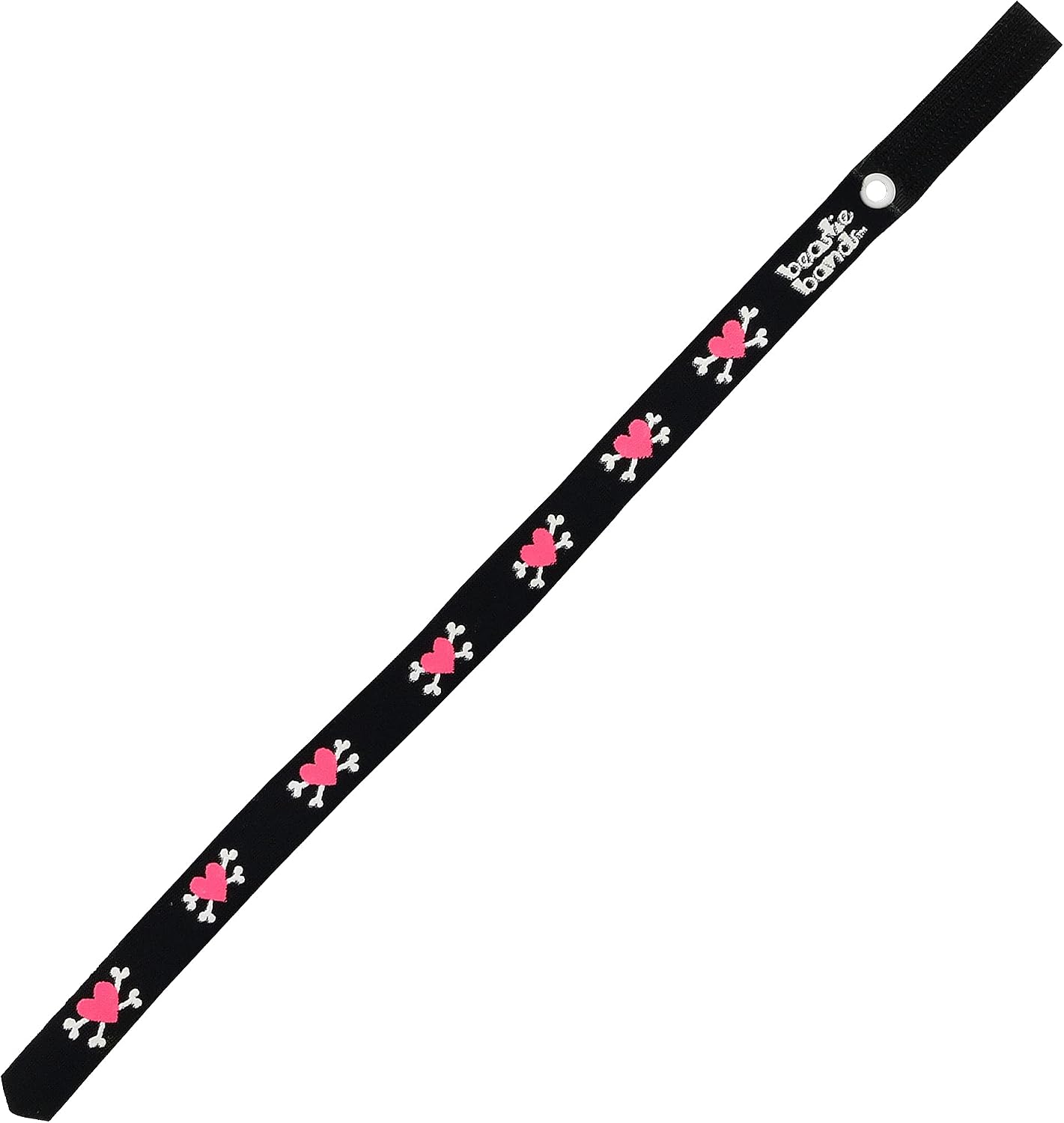 Beastie Band Cat Collar Hearts and Crossbones (Teal)