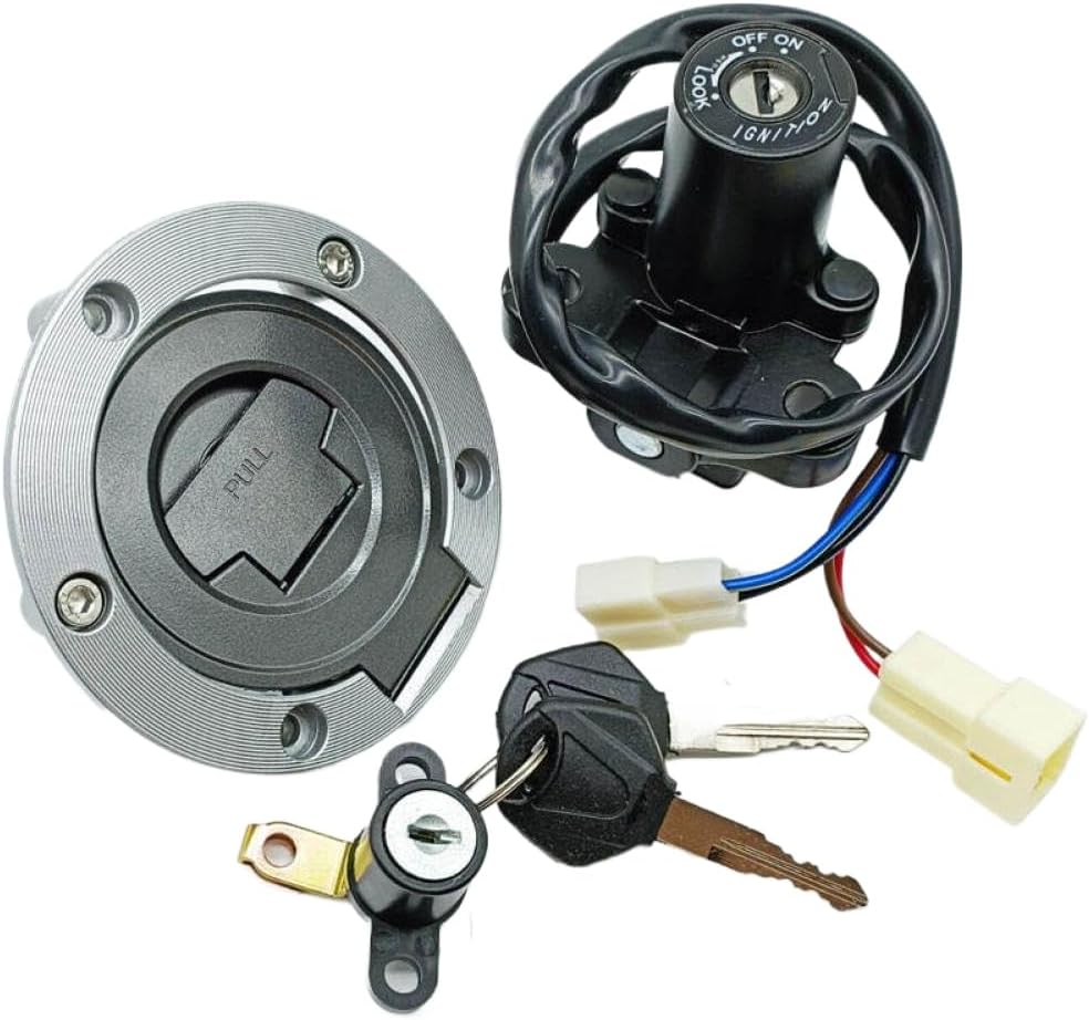 Ignition Switch Lock Gas Cap Set Lock Key Compatible with XVS1300CU XVS1300 Custom 2014 2015 2016 XVS1300A V 2007 2008 2009 2011 2012 2013 2014 2015