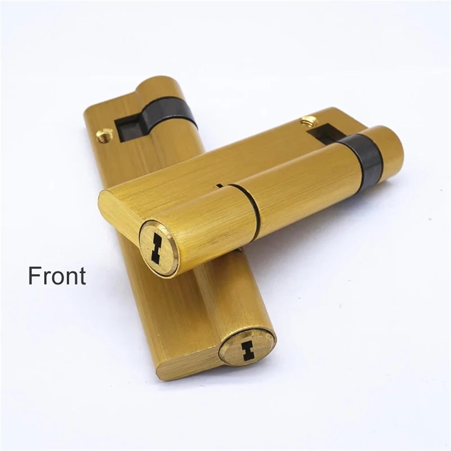 Fingerprint Lock Cylinder Copper Material Blade Lock with 3 Keys One-Sided Half Lock Cylinder 1Pcs(75mm)