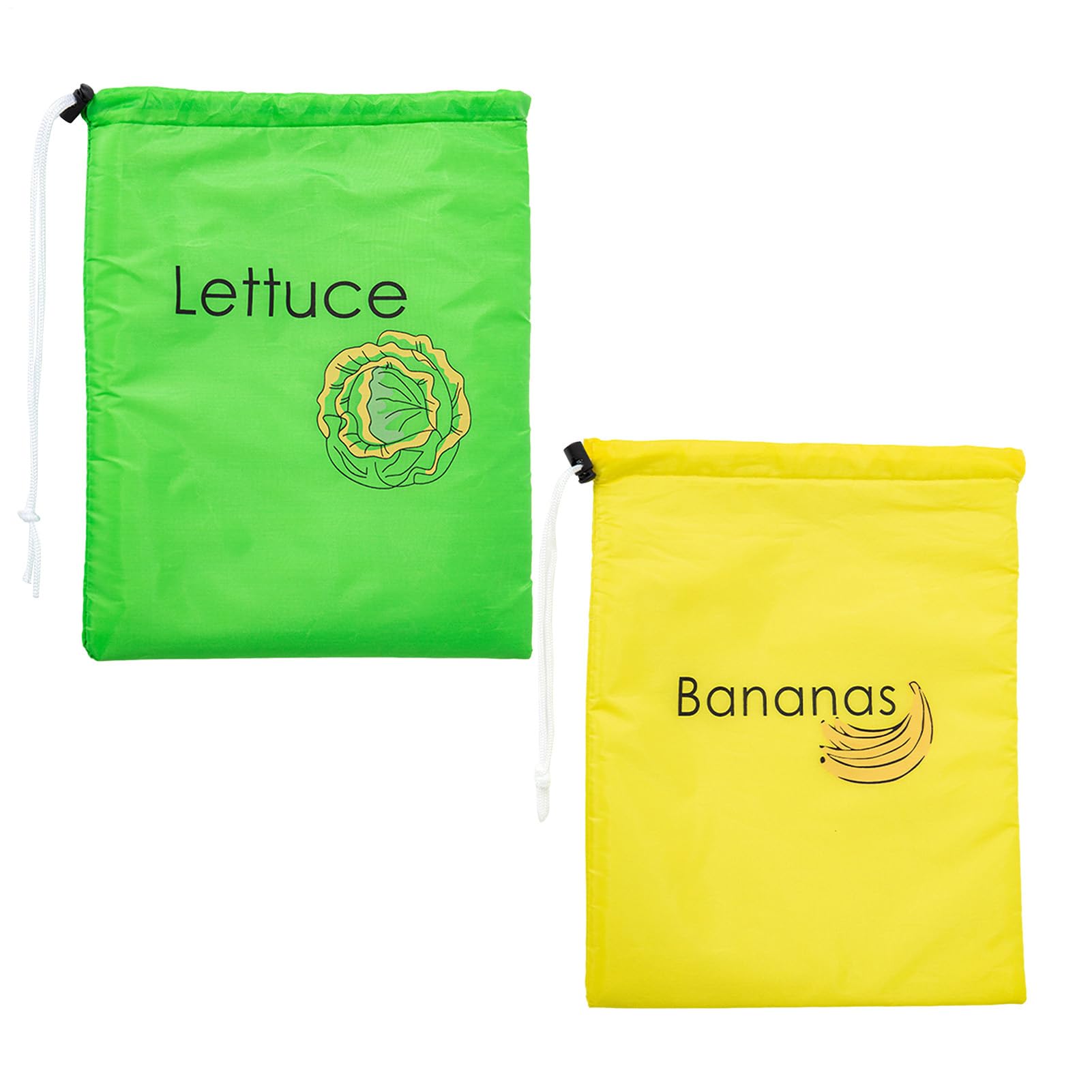 3 stuks duurzame gele banaan opbergzakken geïsoleerde 3 stuks duurzame gele banaan opbergzakken geïsoleerde