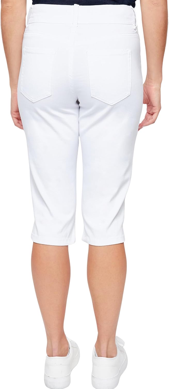 Royalty For Me Womens Women's Petite 2 Button Capri