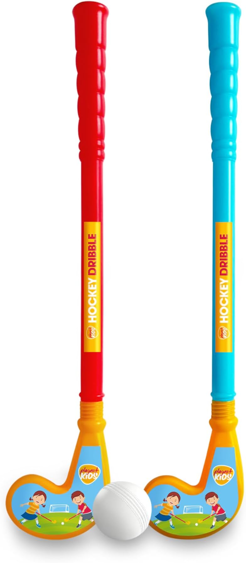 Hockey Dribble Double Play Set, Hockey Sticks for Kids, Hockey Set for Boys & Girls, for Indoor & Outdoor Play