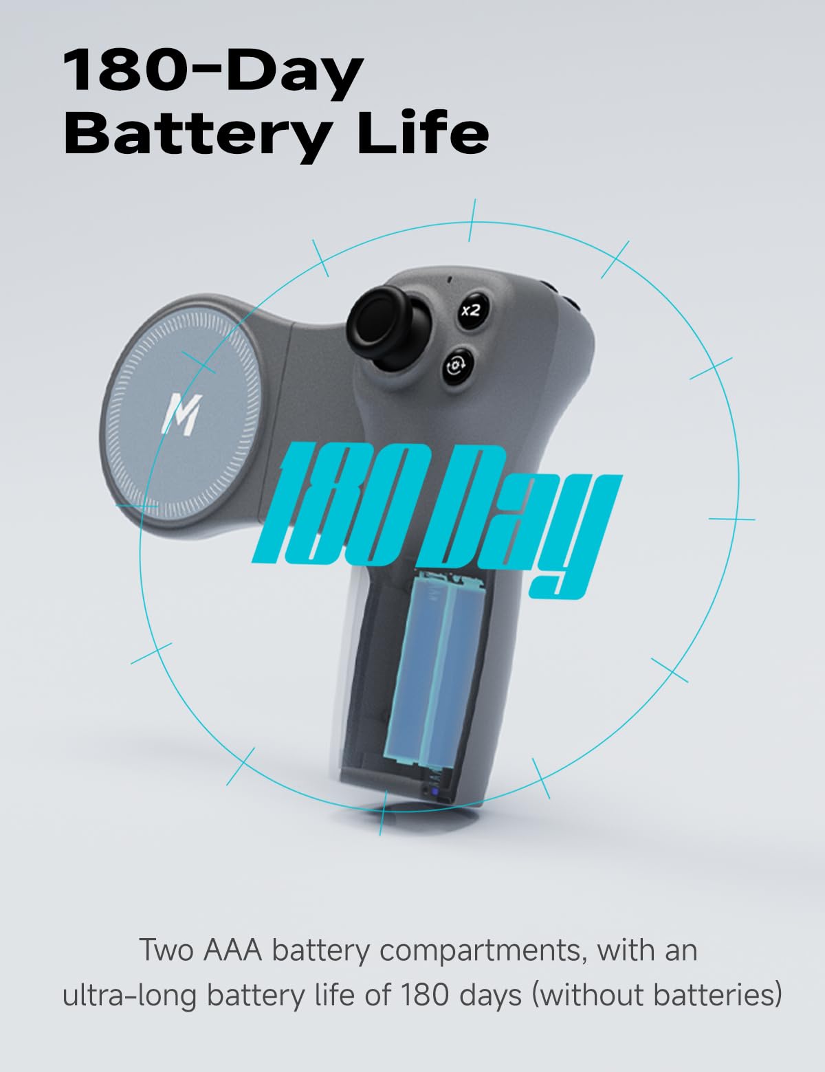 MOVMAX Pocket Controller mit Aufbewahrungstasche für DJI Osmo Pocket 4/3/2, kabellose Bluetooth-Fernbedienung mit Hall-Joystick, MagSafe-Handyhalterung und schützender Tragetasche