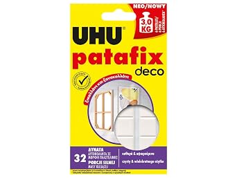 UHU 47910 Patafix Homedeco Sticky Pads 32 Pieces