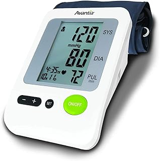 Avantia BPM-70 Professional Quality Blood Pressure Monitor, Upper Arm Automatic Blood Pressure Machine with Adjustable Arm...