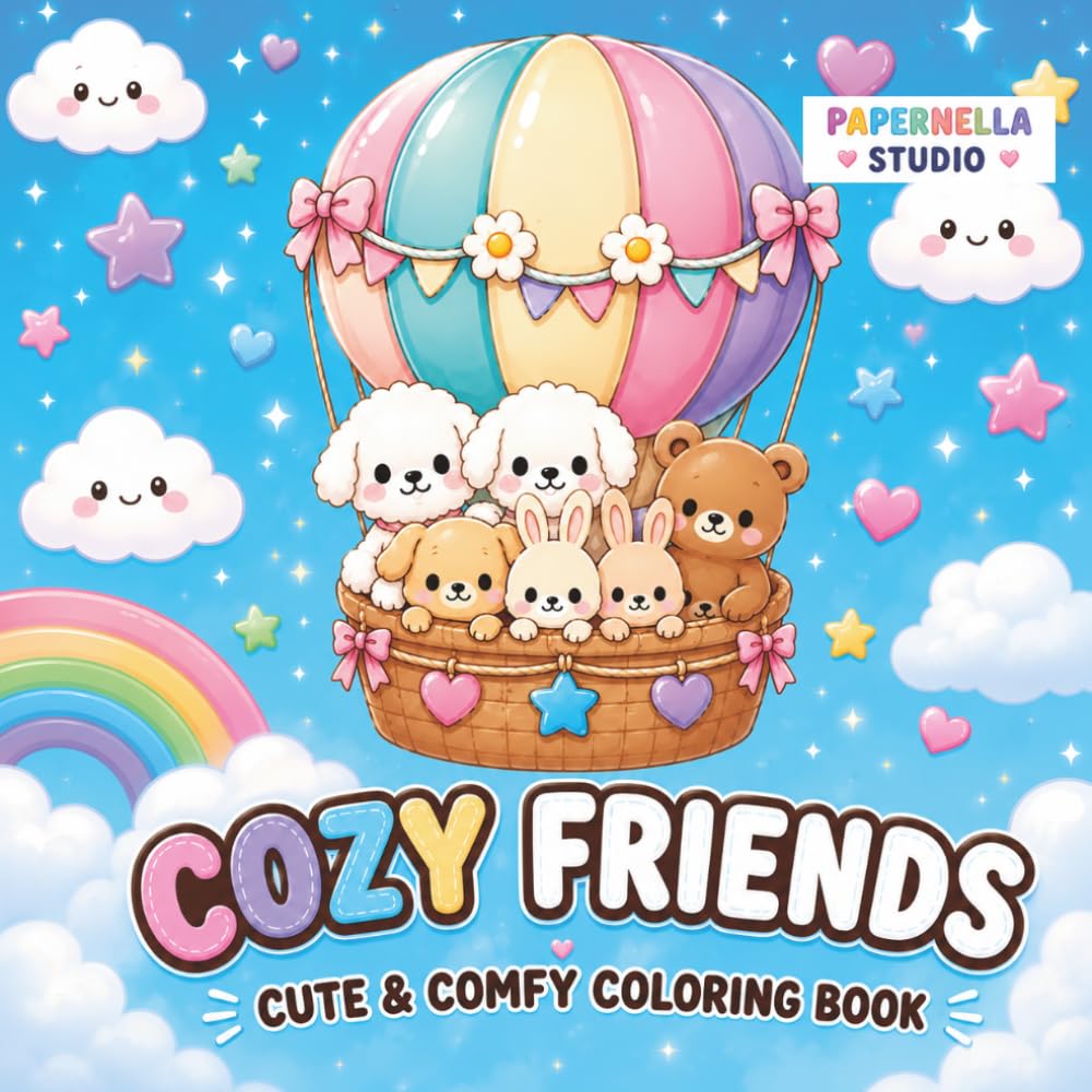 Cozy Friends Coloring Book for Kids: Cute & Comfy Animals, Friendship Scenes, and Cozy Moments to Color for Little Hands