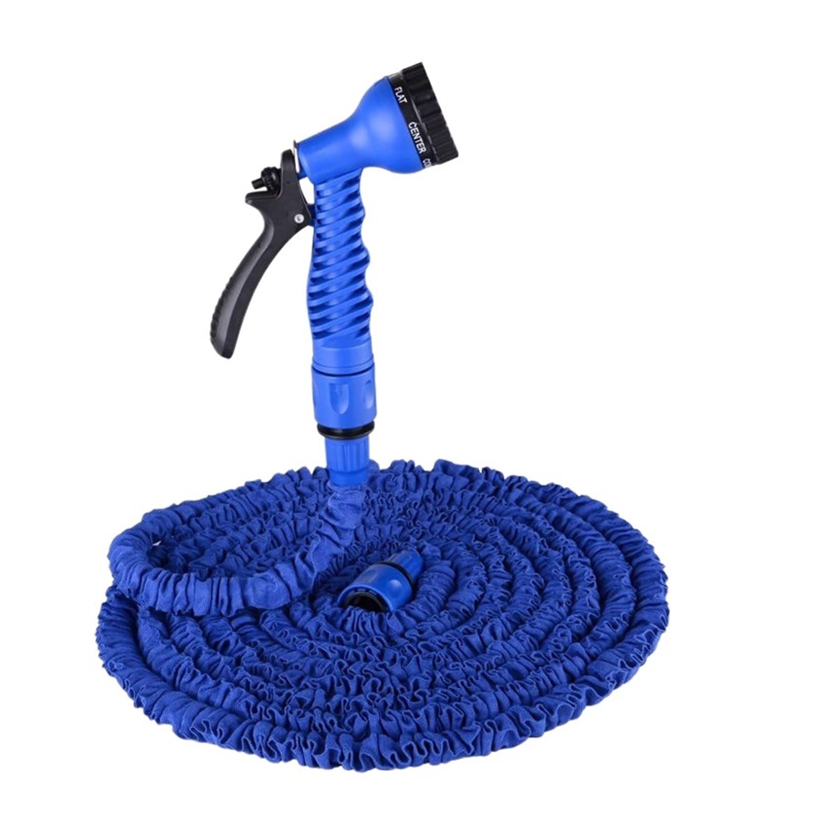 manguera de jardín, manguera de extensión retrácti Manguera extensible Manguera de jardín flexible Manguera de alta presión Conector Manguera(Blauw,25FT-7.5M Extended)