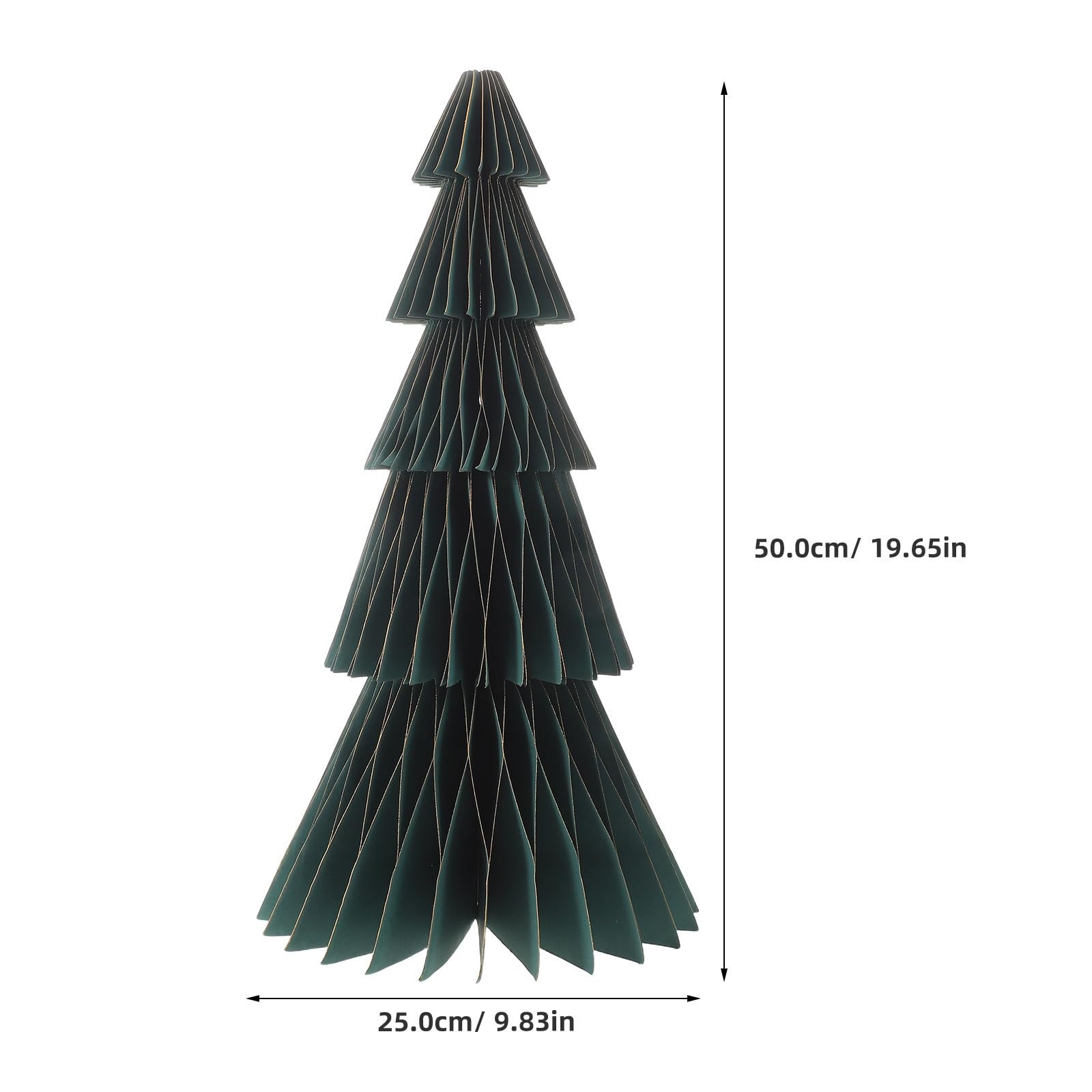 2 Piezas Árbol Navideño de Papel 3D Panal Verde de 20 Pulgadas