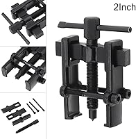 Vista 9 de OriGlam - Herramienta de extracción de engranajes de dos mandíbulas ajustable, kit de extracción de bomba de 2 pulgadas de acero al carbono