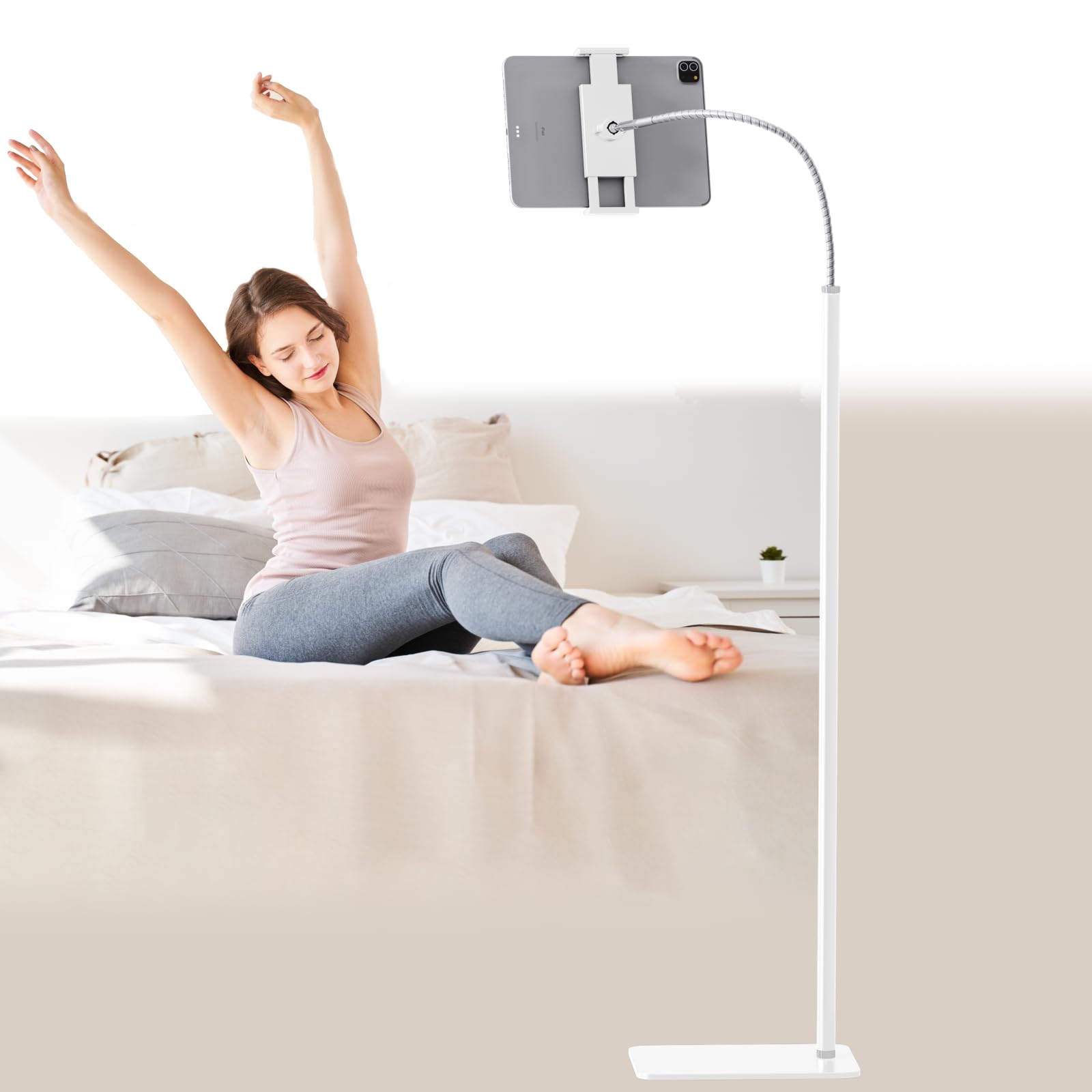 Photo 1 of cretopwin Tablet Floor Stand Holder White