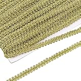Einzigartiges Design: Unsere Metallic Spitze hat ein einzigartiges Design und einen neuartigen Stil. Die Oberfläche des um die Faserleitung gewickelten Metalldrahtes ist glänzend. Drehen Sie es in eine Bohnensprossenform und arrangieren Sie es in der richtigen Reihenfolge. Das Ganze hat die Form eines Tausendfüßlers. Beide Seiten sind mit Angelschnüren fixiert, um ein Lösen zu verhindern.