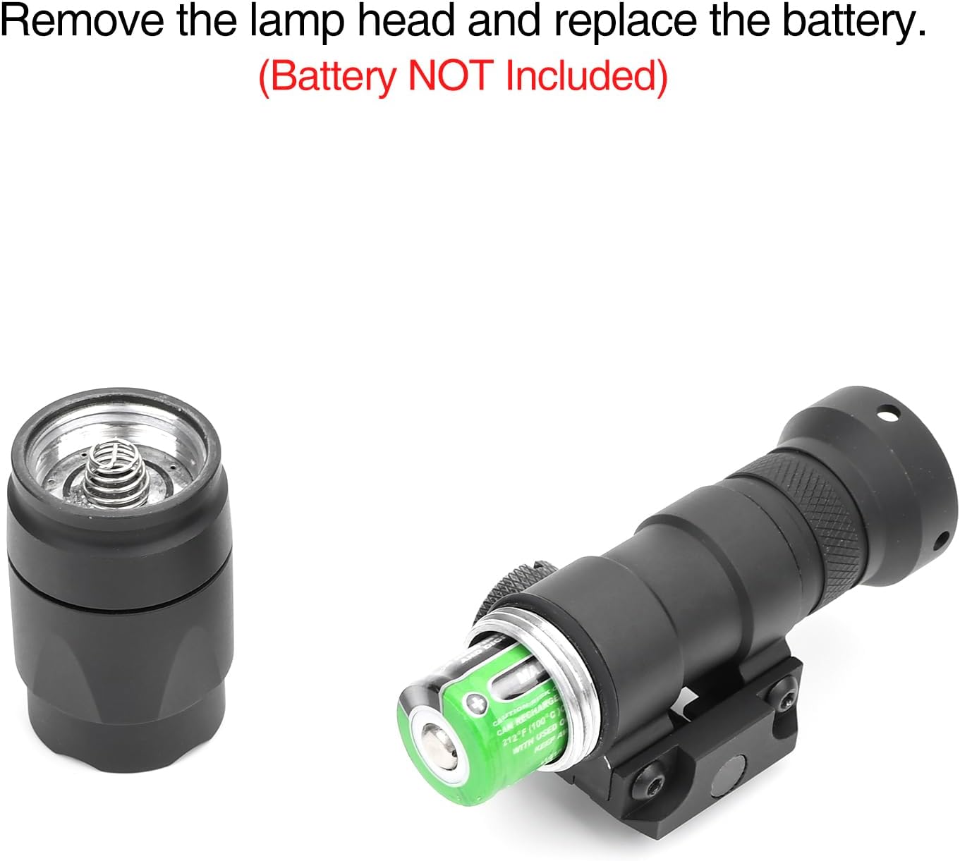 M300A 500 Lumens Tactical Flashlight Weapon Light Black + Tan Remote Pressure Switch for 20mm Picatinny Mlok/Keymod Rail