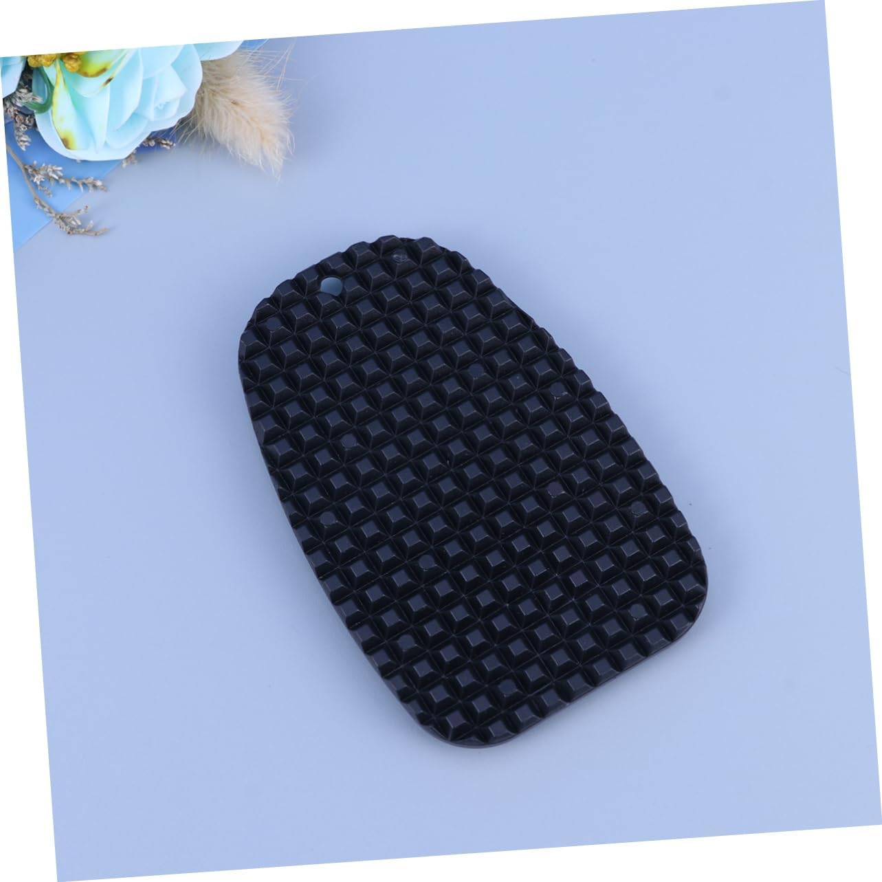 SOLUSTRE Motorcycle Kickstand Pad Rugged Coaster for Kickstand Support Plate Black