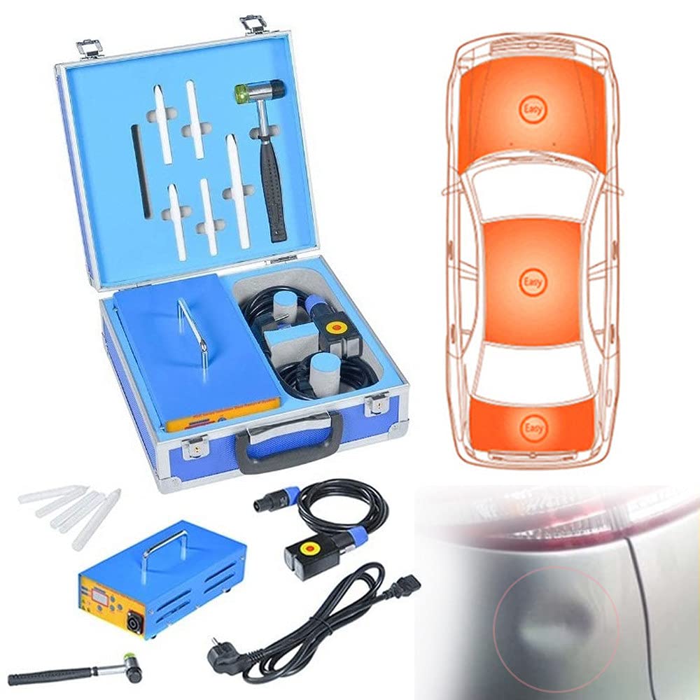 RCBDBSM Paintless Dent Repair Kit, Auto Body Dent Removal Kit Auto Body Paintless Car Dent Hotbox Induction Heater Repair Tool for Car Dent Removal, Minor Dents and Car Hail Damage