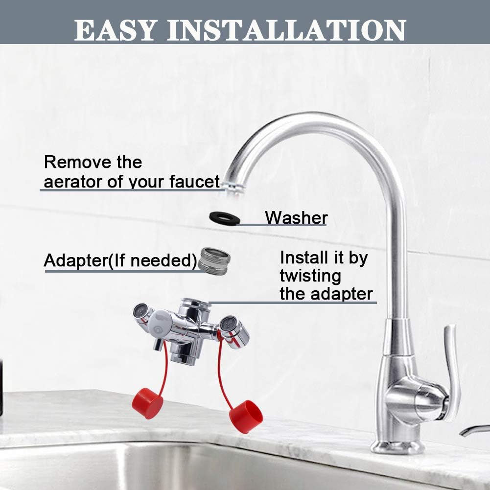 Am Wasserhahn Montierte Augendusche mit Abdeckung, Zuverlässige Erste-Hilfe-Augendusche für Den Notfall Zur Befestigung Am Waschbecken für Labor,