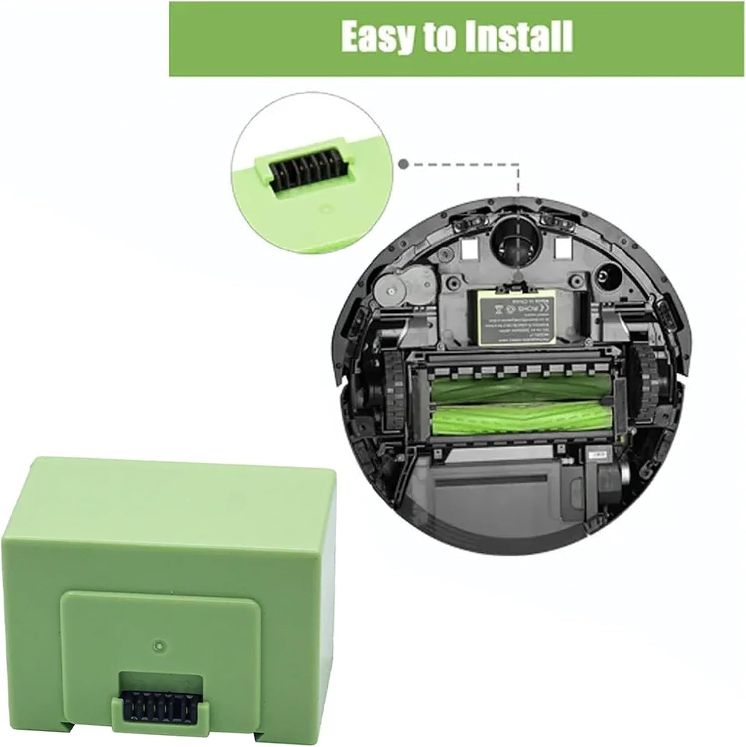 I7 14.4V 3200mAh I7 Vacuum Cleaner Battery Replacement,Compatible for Roomba E and I Series I7+ E5 7150 7550 I3 3150 I3+ 3550 I4 4150 I4+ 4624864(14.4V 3200mAh)